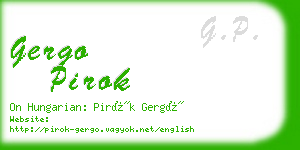 gergo pirok business card